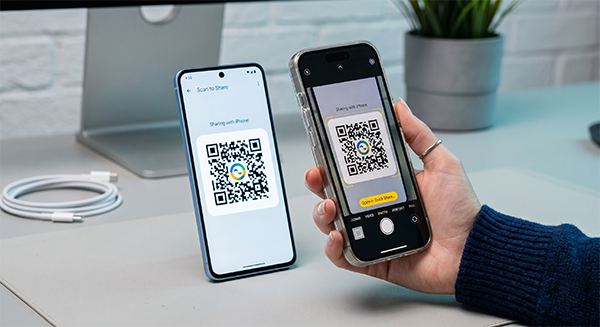 Google Quick Share artık iPhone cihazlara QR kod ile dosya gönderebiliyor